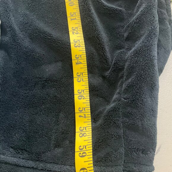 Alexander Del Rossa Sz 5X/6X Robe Black Hooded Plush Fleece Soft Long Loungewear - Picture 7 of 10